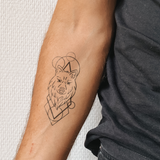 Wolf in Formen Tattoo