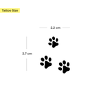 Pfote Trio ausgefüllt Tattoo