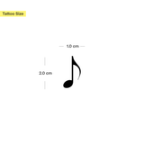 Musiknote einzeln ausgefüllt Tattoo