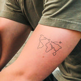Weltkarte Tattoo