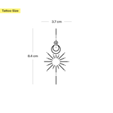 Kleiner Mond und kleine Sonne Ornamente Tattoo