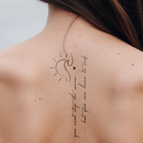 "you cant stop the waves but you can learn to surf" Tattoo