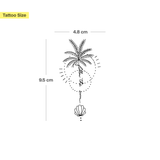 folge der Sonne Palme Tattoo