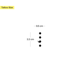 4 Punkte mit Strichpunkt I Tattoo