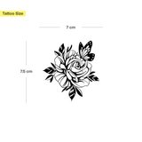 Rose mit Schmetterling Tattoo