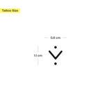 Pfeil und Punkte Tattoo