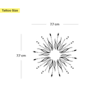 Exzentrische Sonne Tattoo