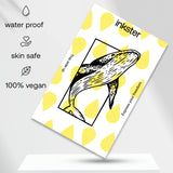 Blauwal im Rechteck Tattoo