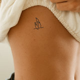 Abstrakte Flamme Tattoo