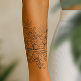 Butterfly Flower Tattoo Sleeve