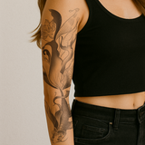 Fluss des Lotus Tattoo Sleeve