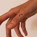 Musiknote einzeln ausgefüllt Tattoo