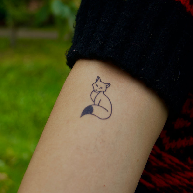 Fuchs mit Schwarzer Schwanzspitze Tattoo