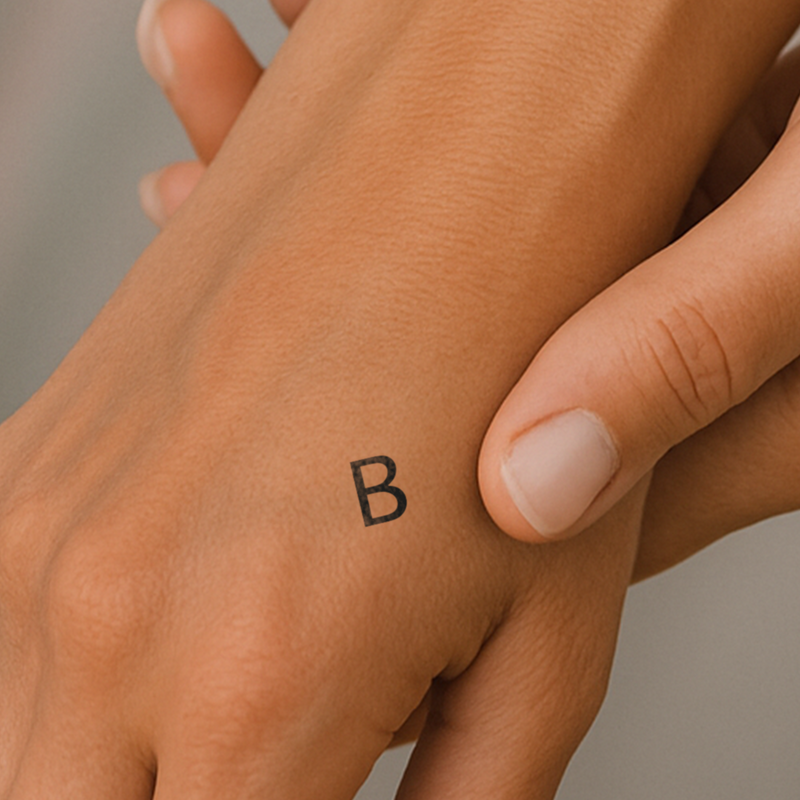 B - Großbuchstabe Tattoo