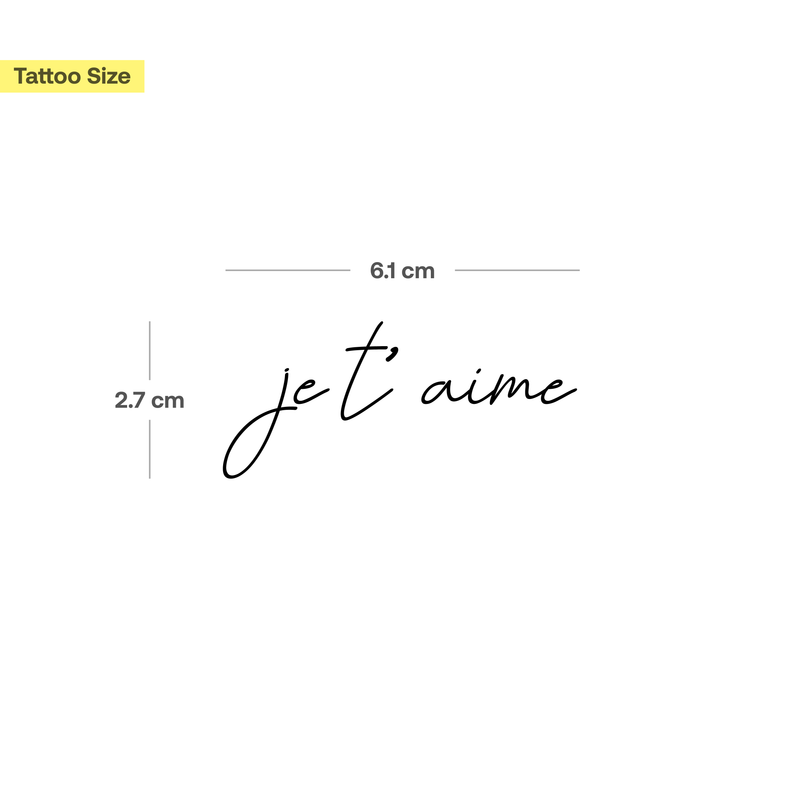 je t'aime handwritten