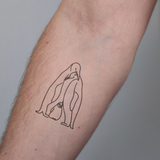 Pinguin Familie Tattoo