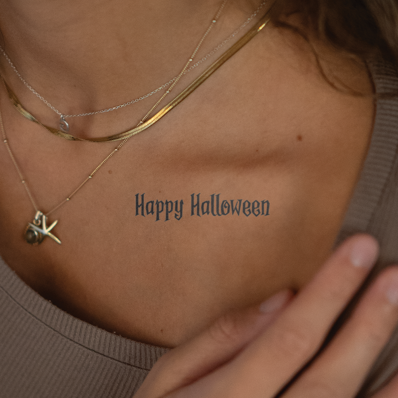 Happy Halloween Tattoo