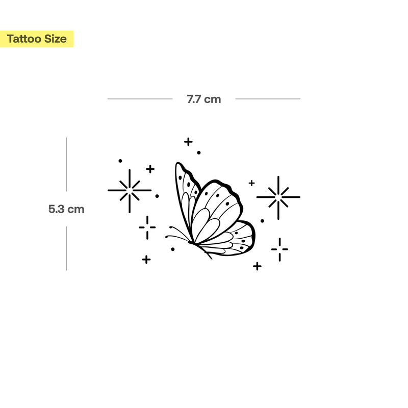 2000 Schmetterling Tattoo