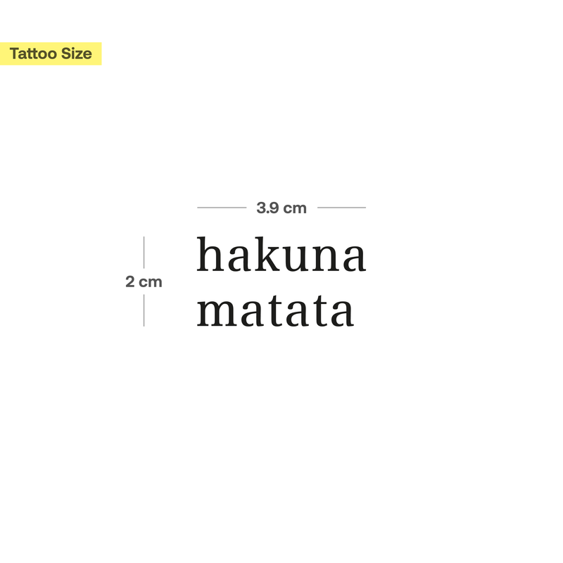 Hakuna Matata & Strahlende Sonne Tattoo - Doppelpack