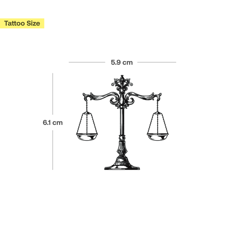 Waage der Gerechtigkeit Tattoo