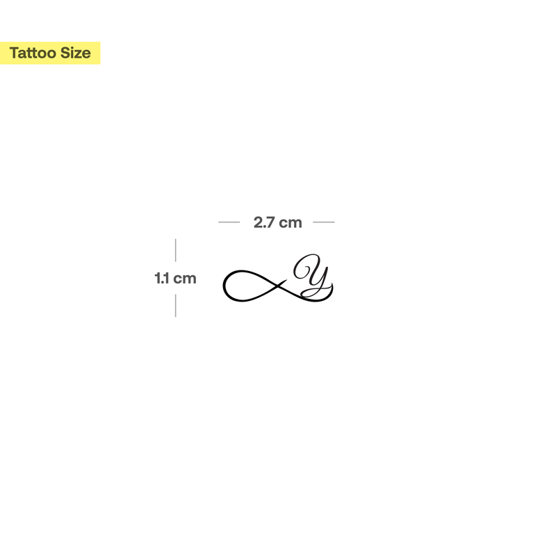 Unendlichzeichen mit Initialen Tattoo (A-Z)
