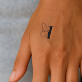 Schmetterling mit Initialen Tattoo (A-Z)