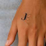 Schmetterling mit Initialen Tattoo (A-Z)