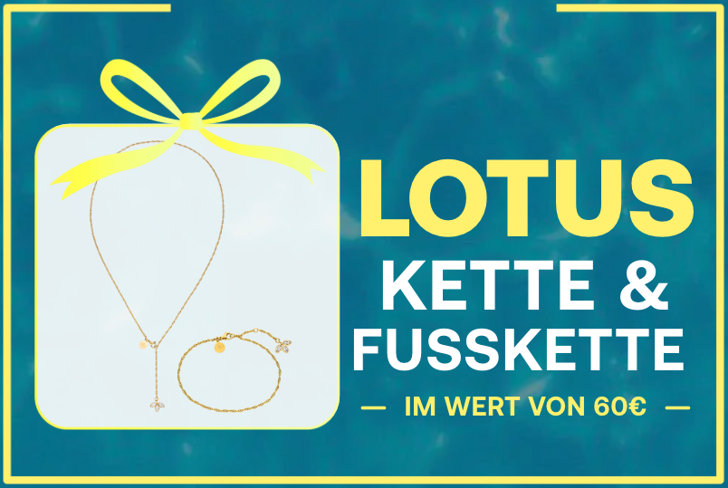 Gratis Lotus Kette & Fußkette für die ersten 100 Bestellungen im Wert von 60€